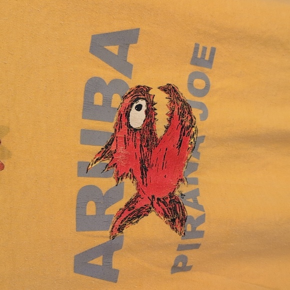 Men's Pirana Joe Aruba Graphic T‑Shirt in Yellow - Picture 3 of 6